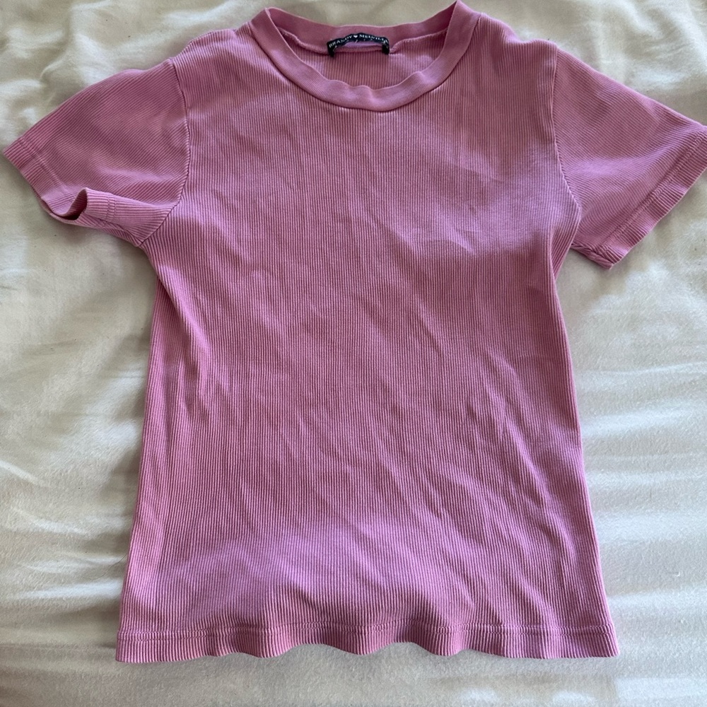 RARE brandy melville pink tee shirt